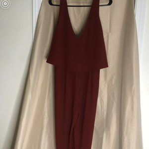 Dark Red Jumpsuit